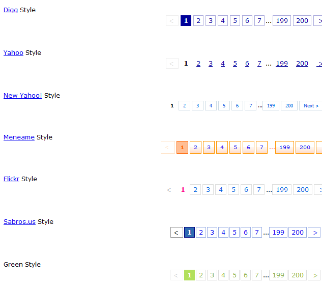 纯css制作20款不同的分页样式