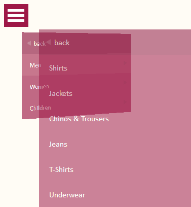 jquery html5动画下拉菜单鼠标点击展开多级下拉菜单列表