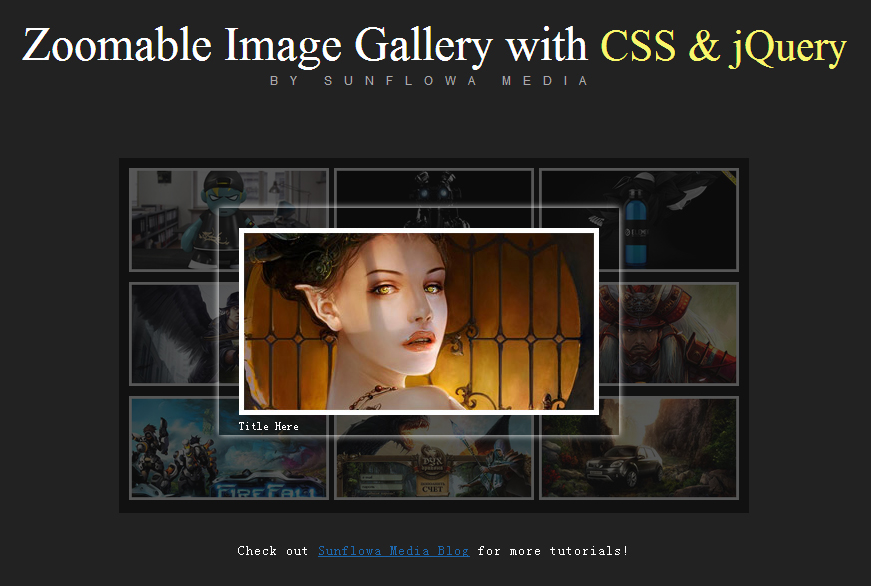 可缩放的图像展示画廊 CSS & jQuery