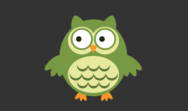 CSS3绘制可爱的猫头鹰 眼睛会转动