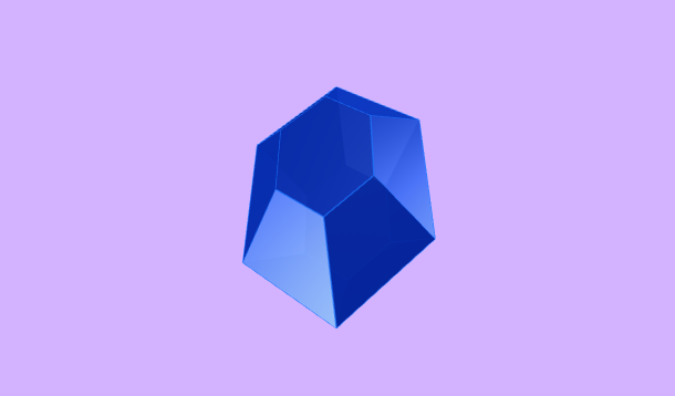 HTML5 Canvas闪亮的3D蓝宝石动画