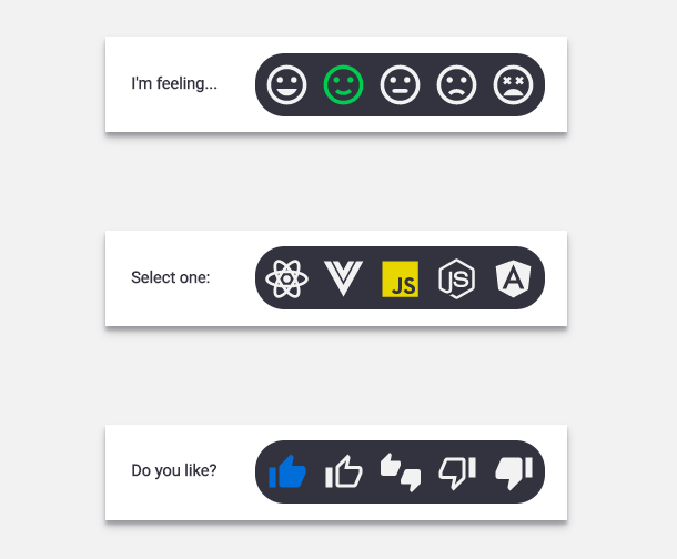 一组精美的SVG自定义单选框按钮美化插件