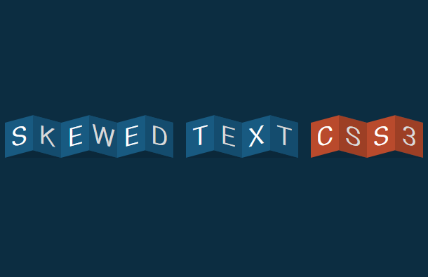 CSS3卡片折叠样式3D文字标题特效