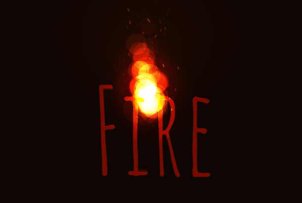 HTML5 Canvas火焰跟随鼠标动画