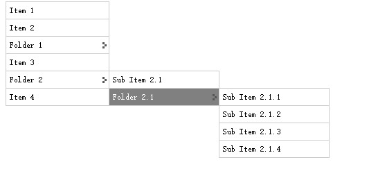 js搭配css实现竖向的三级导航