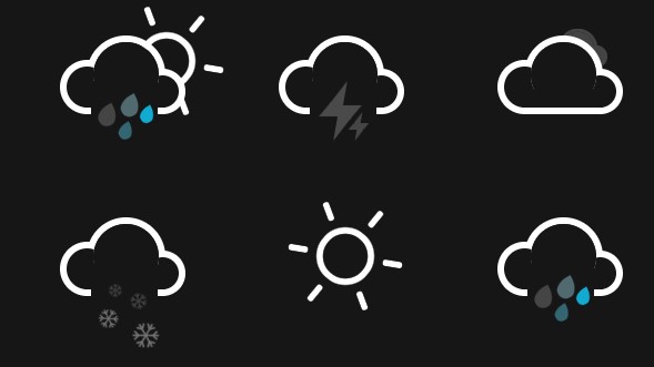 CSS3实现带动画的天气图标代码