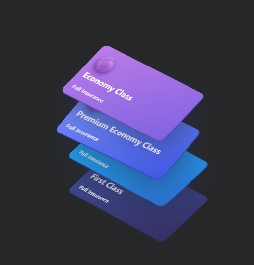 2022最新版CSS3 3D银行卡片层叠特效