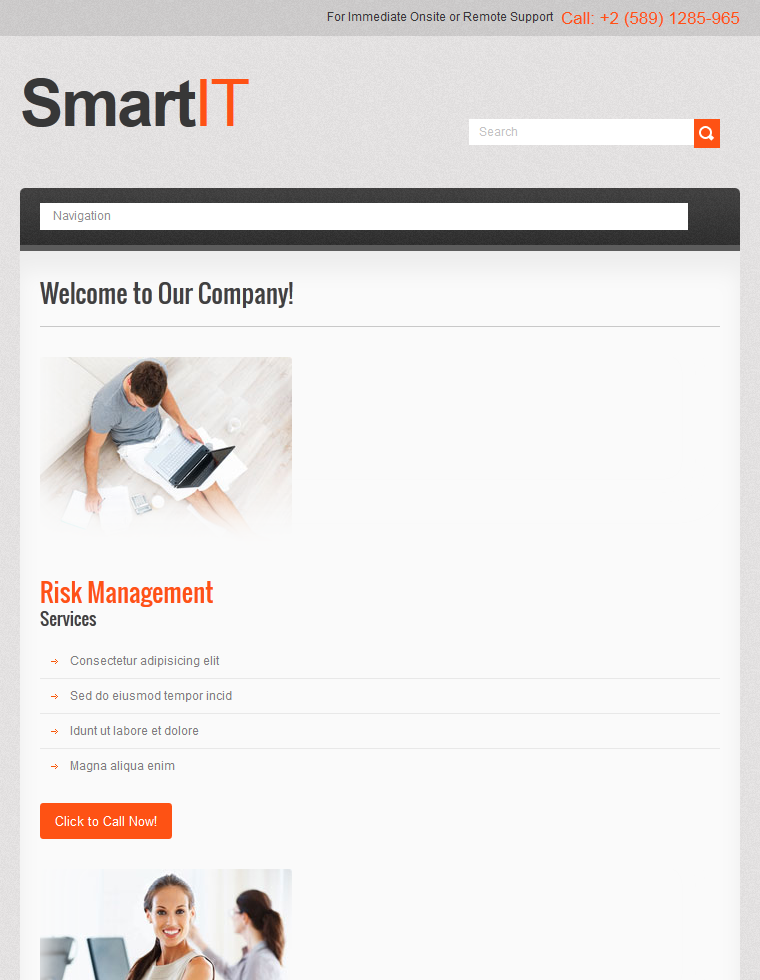 SmartIT灰白色商务咨询企业模板下载