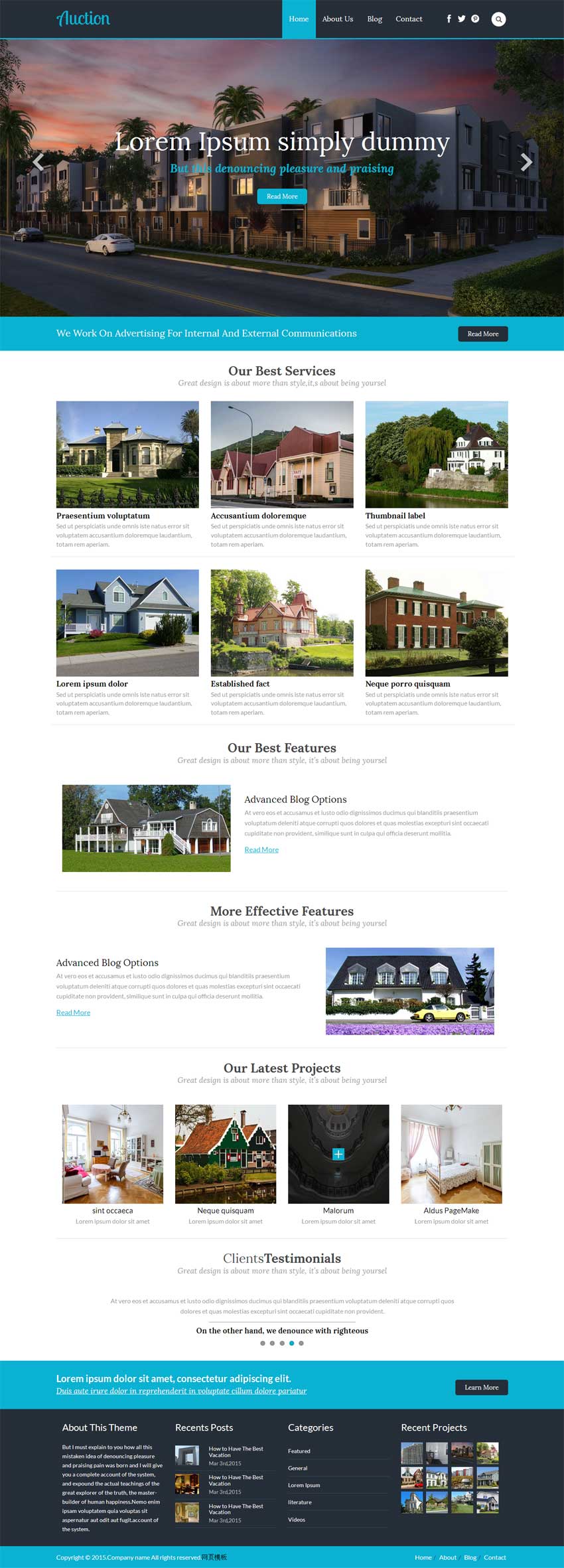 国外房子建筑绿化公司网站模板html下载