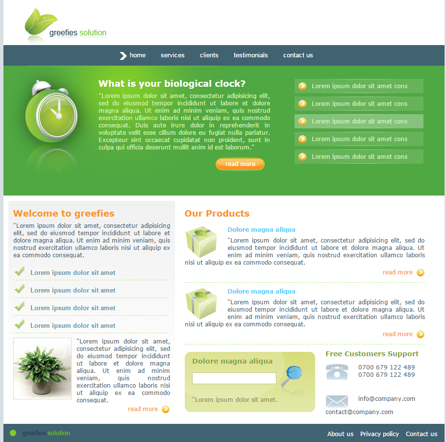欧美风格绿色产品公司企业网站