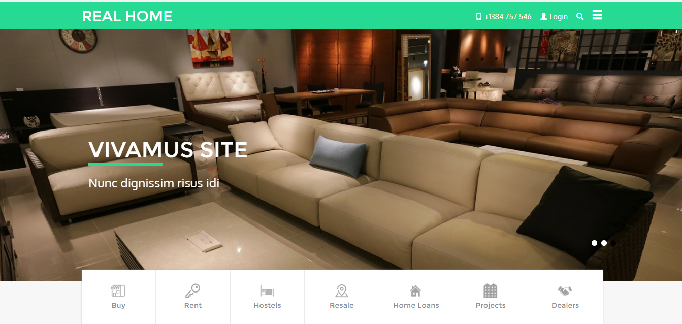 绿色模板简洁大气的房屋租赁网站模板整站下载