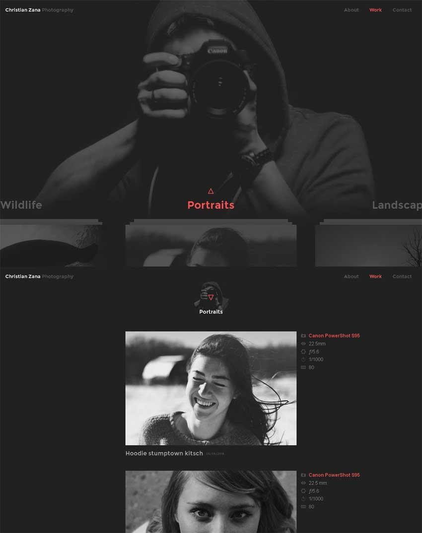 html5摄影网站图片相册展示模板下载