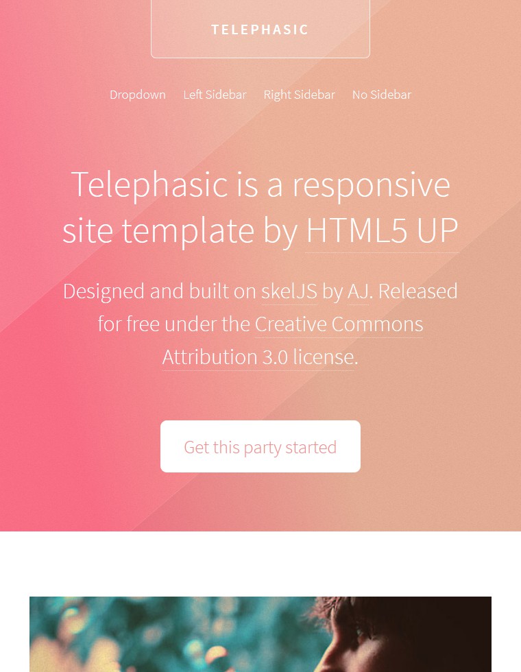 Telephasic国外html5响应式主题模板