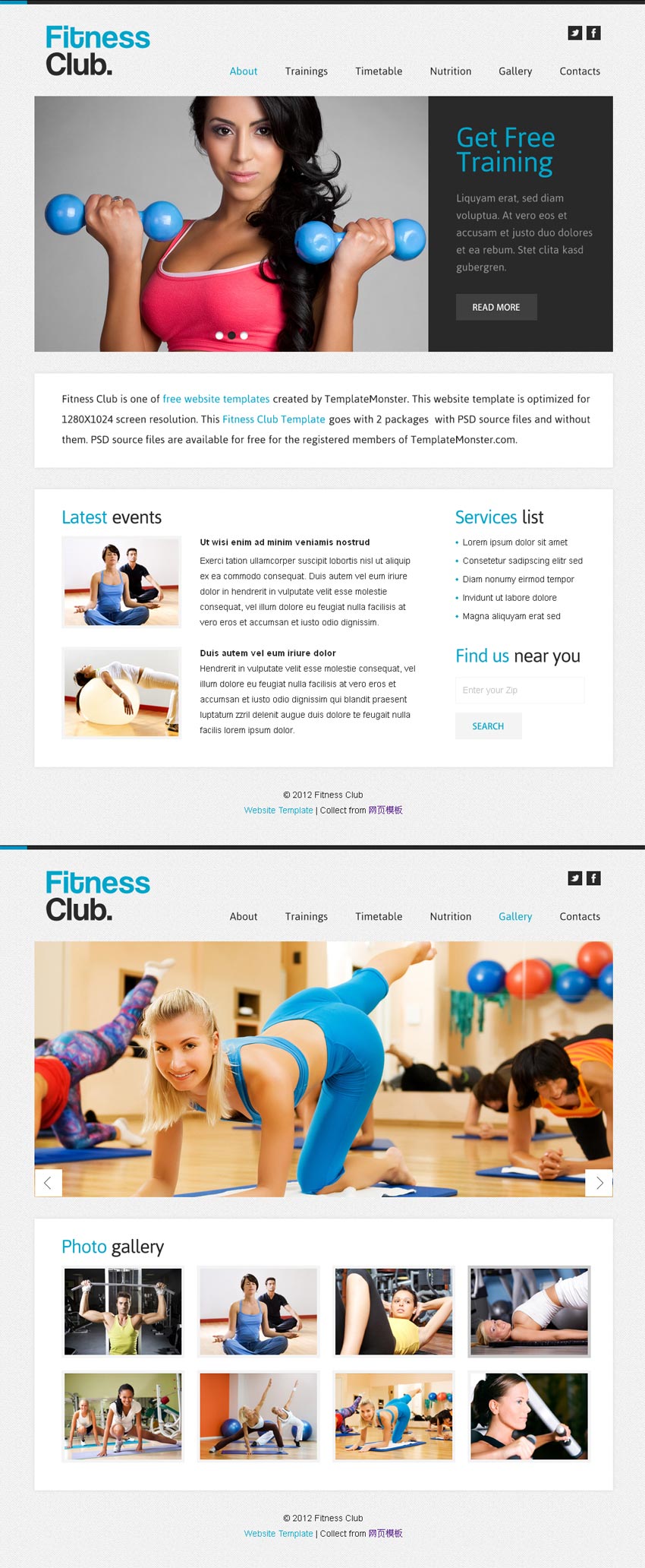 国外健身网站模板下载_简洁的健身网站源码html下载