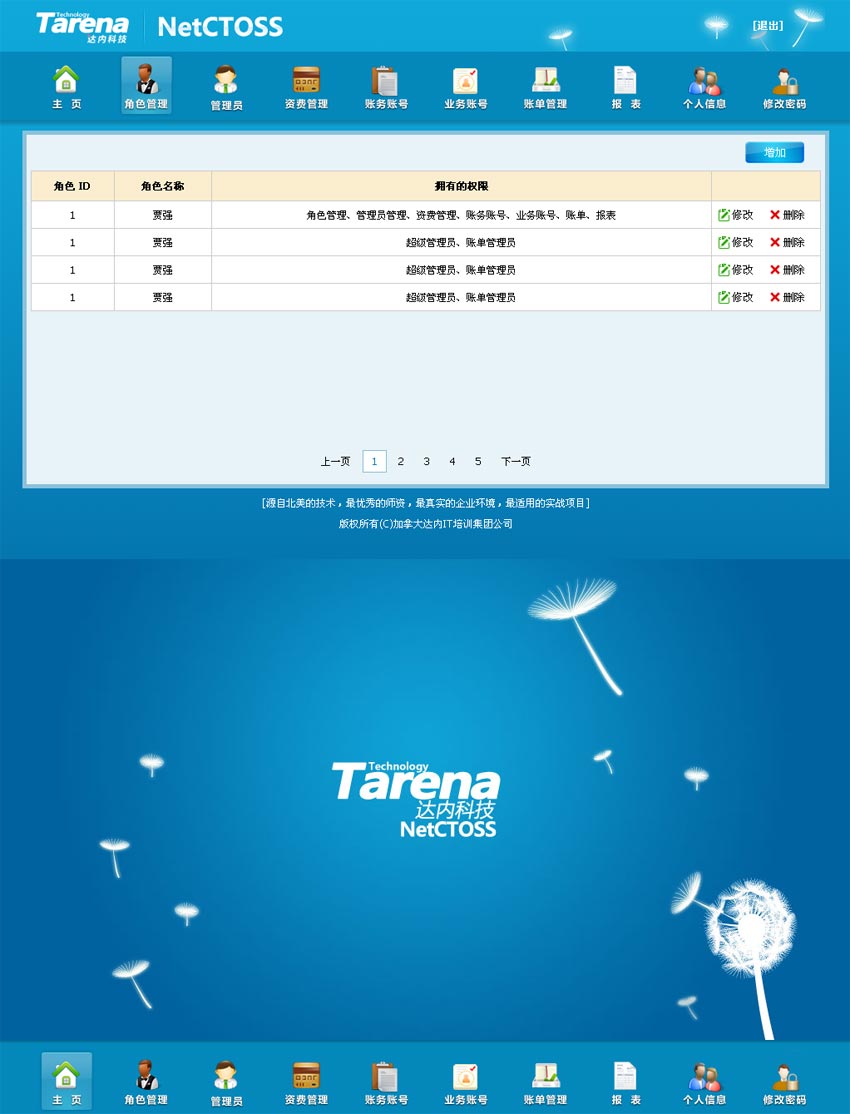 蓝色的达内科技cms后台管理系统模板html源码下载