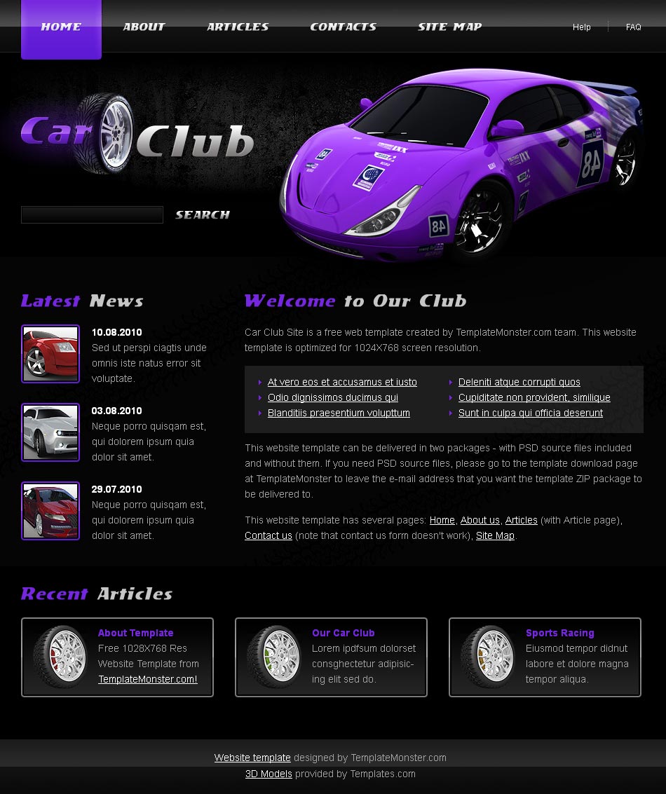 简单的汽车网站模板下载_黑色的汽车维修网站模板下载html